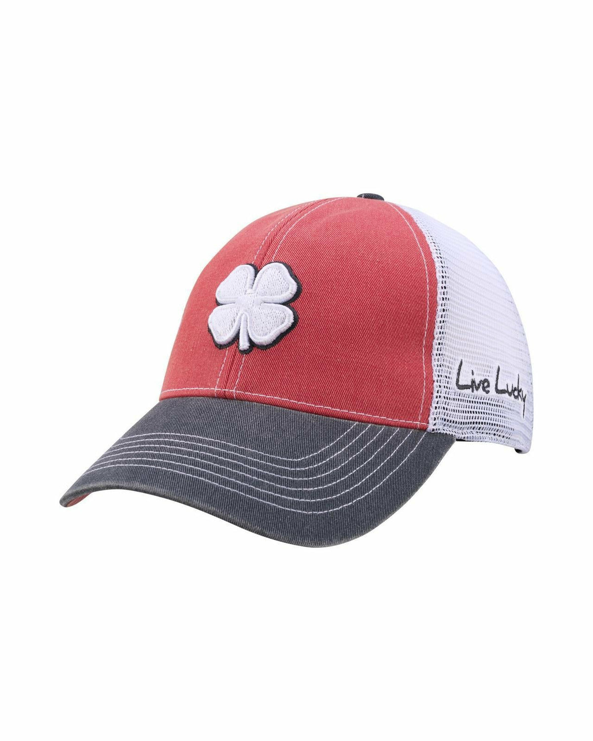 Black Clover Vintage Patriotic Red Golf Hat with White Mesh