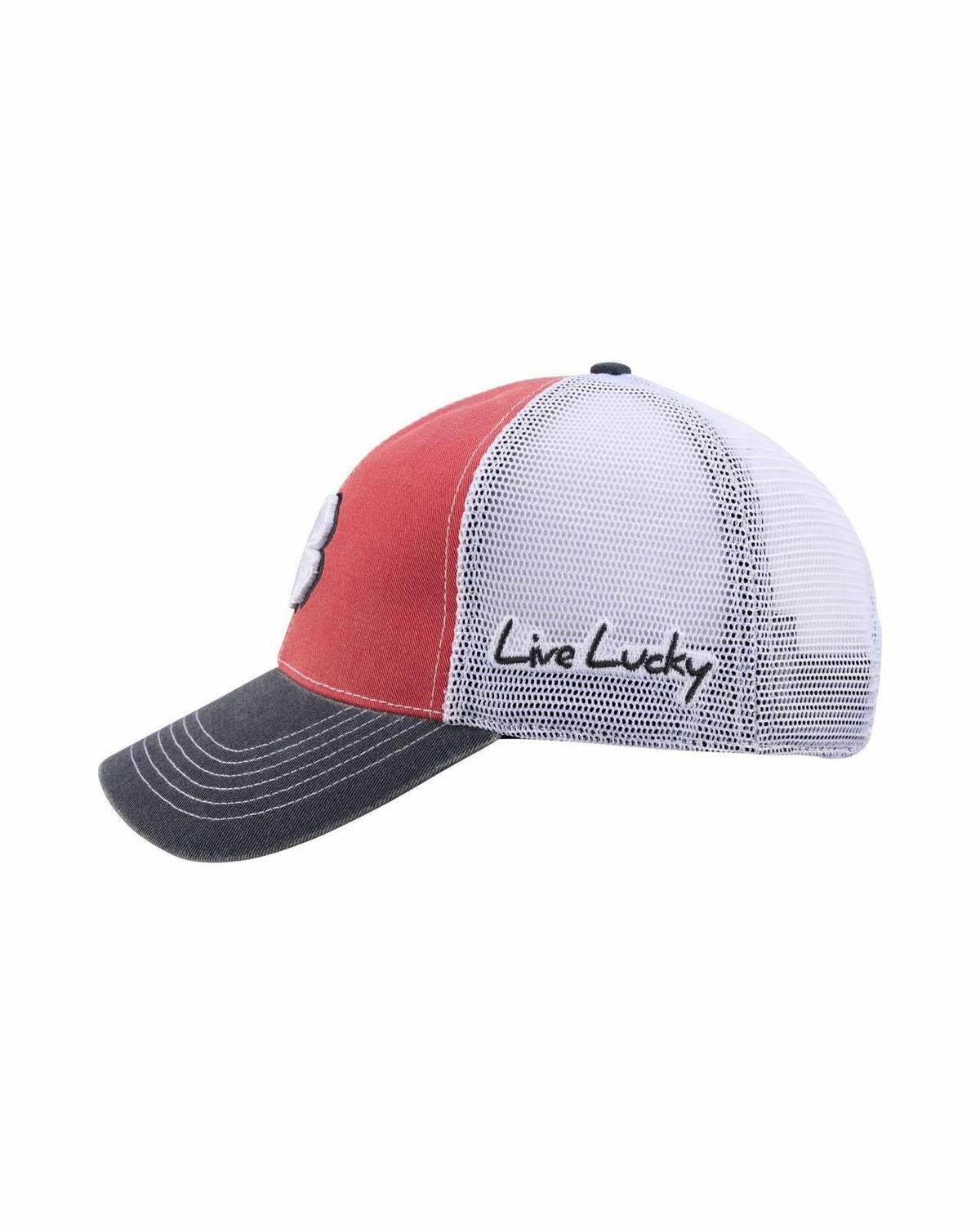Black Clover Vintage Patriotic Red Golf Hat with White Mesh