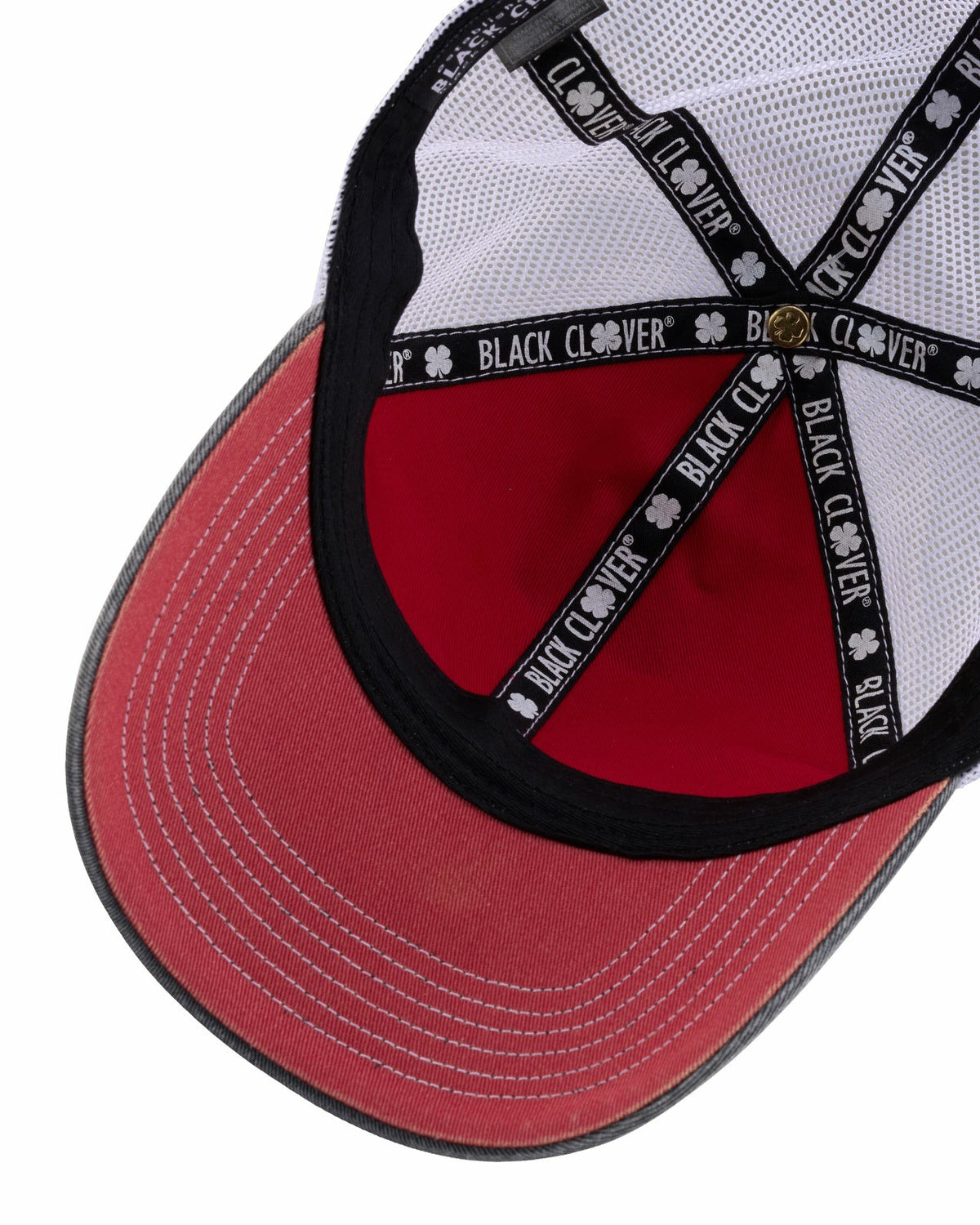 Black Clover Vintage Patriotic Red Golf Hat with White Mesh