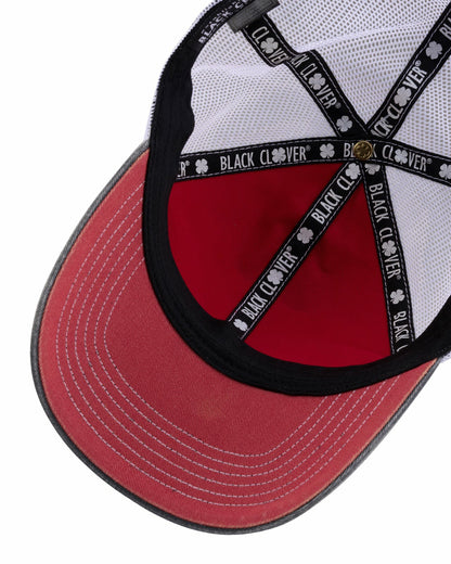 Black Clover Vintage Patriotic Red Golf Hat with White Mesh