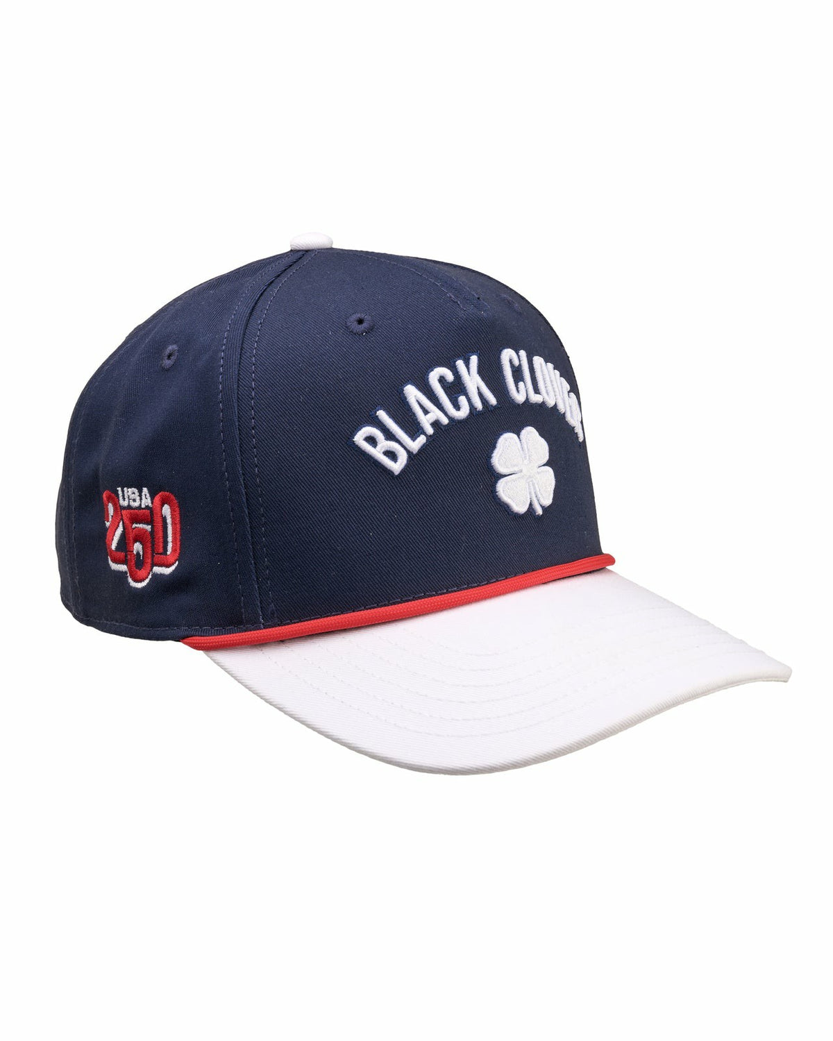 Black Clover Vintage-Inspired Patriotic Navy Hat with White Brim
