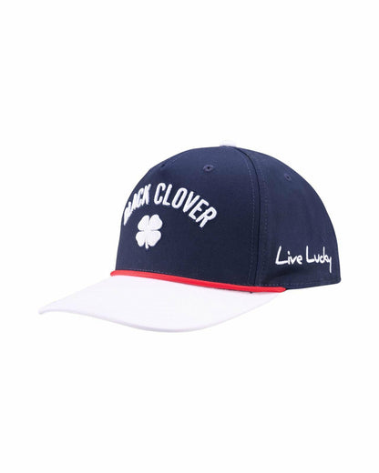 Black Clover Vintage-Inspired Patriotic Navy Hat with White Brim