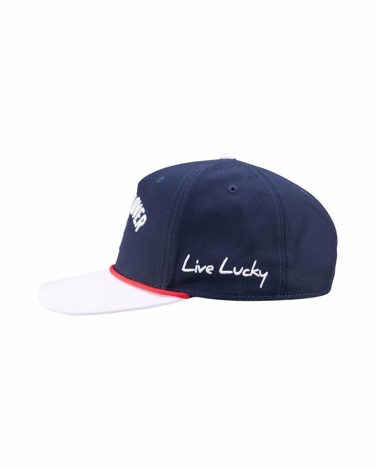 Black Clover Vintage-Inspired Patriotic Navy Hat with White Brim