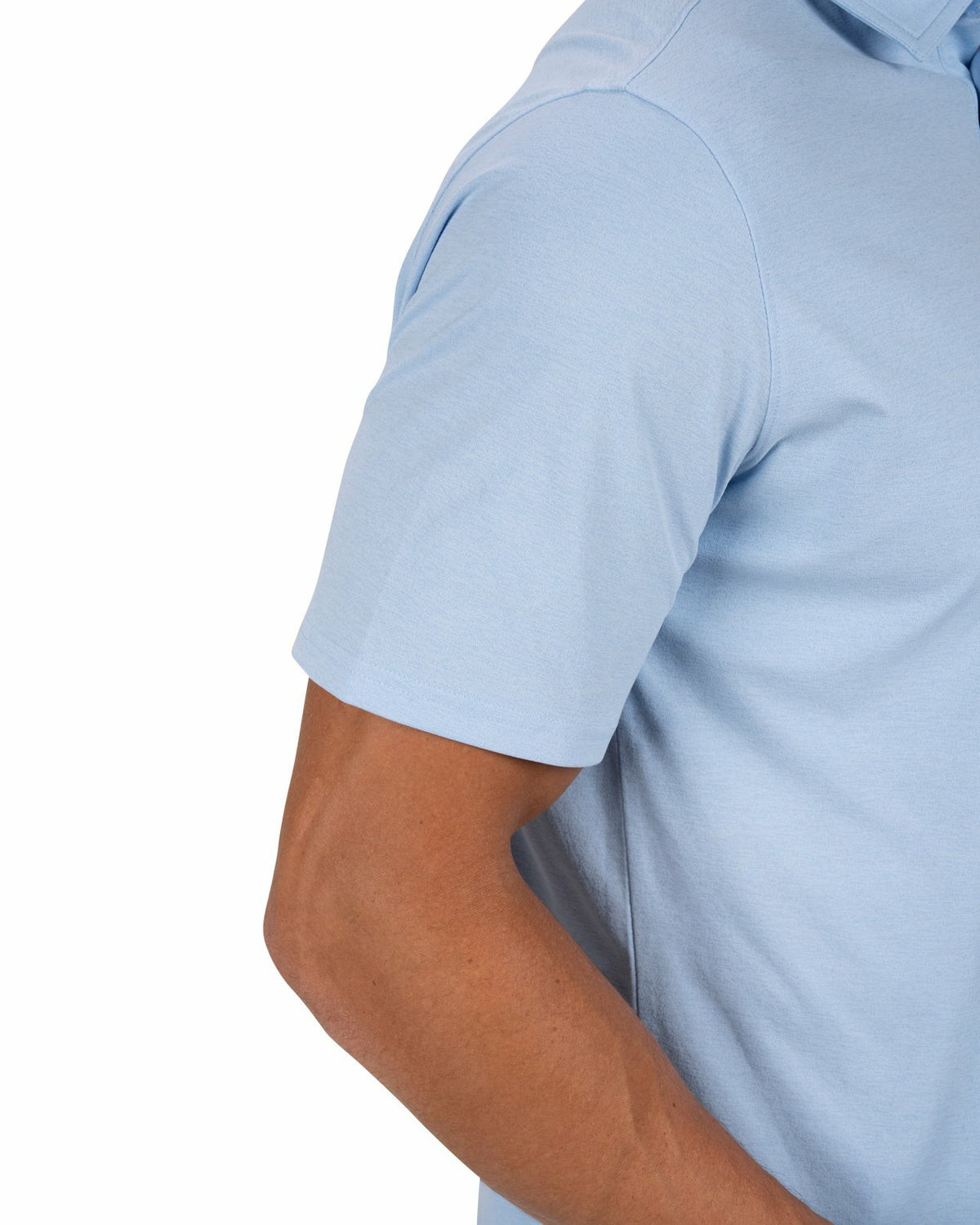 Black Clover Men's Comfortable Light Blue Performance Polo for Golf or Business