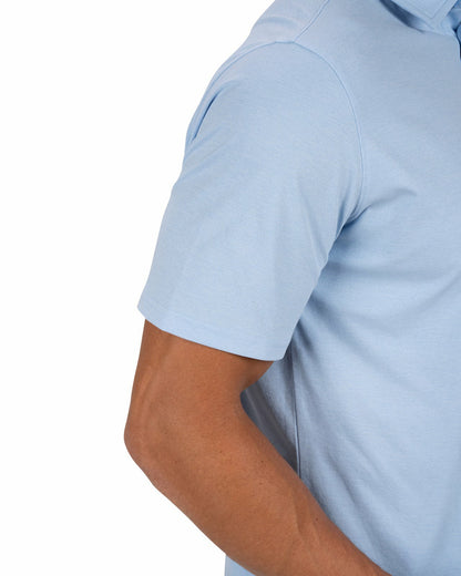 Black Clover Men's Comfortable Light Blue Performance Polo for Golf or Business