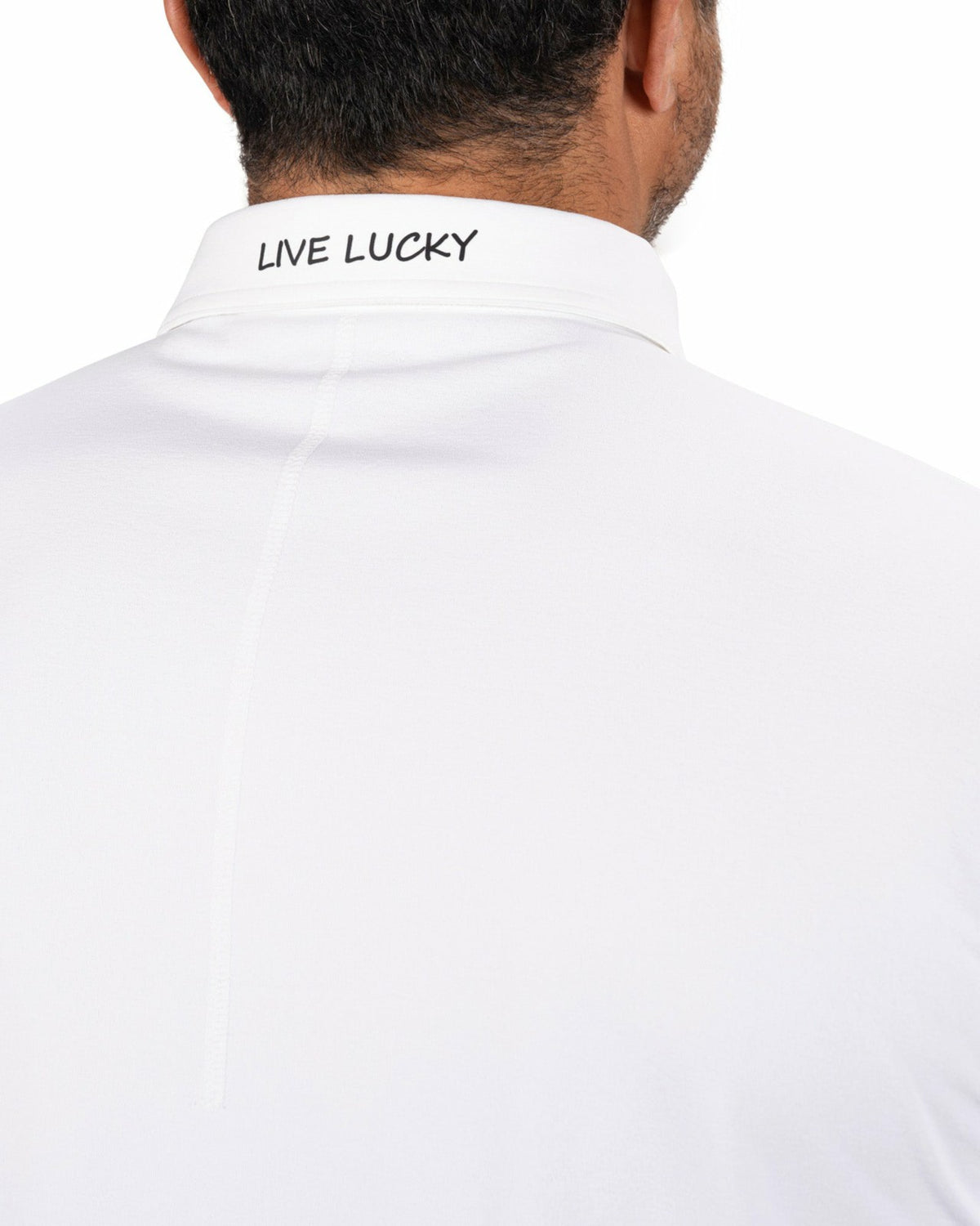 Black Clover Men's Comfortable White Performance Polo for Golf or Business