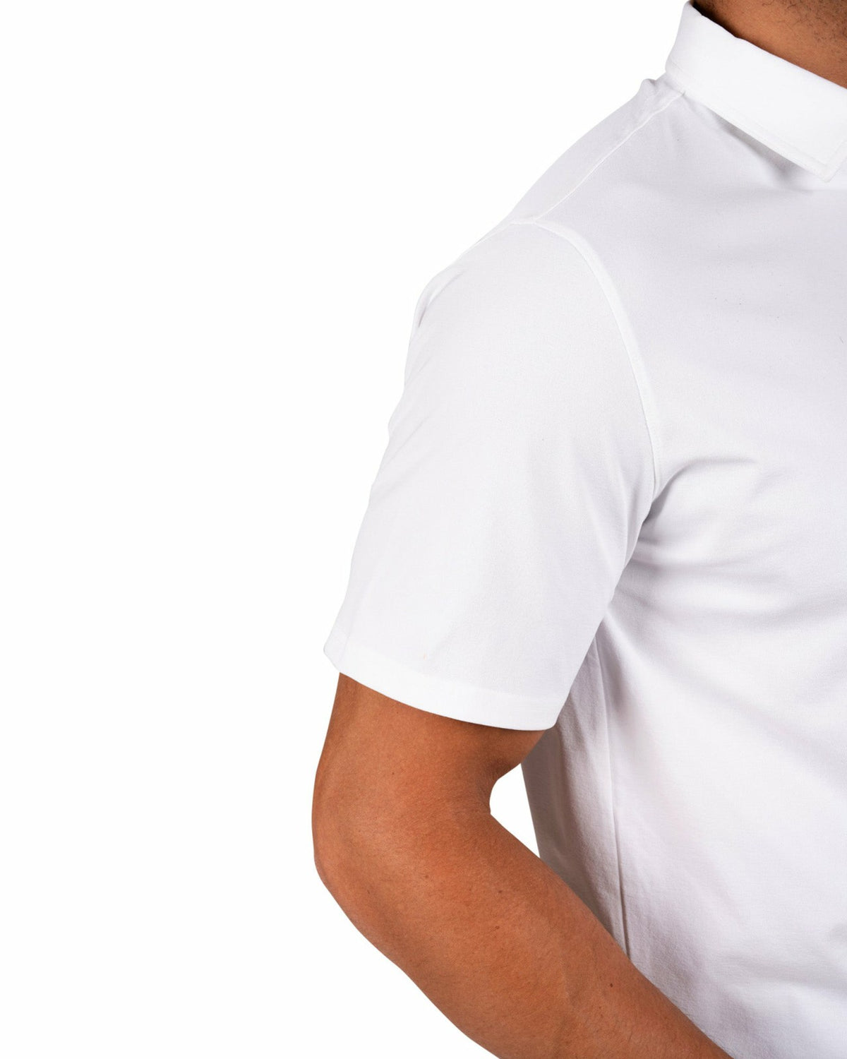 Black Clover Men's Comfortable White Performance Polo for Golf or Business