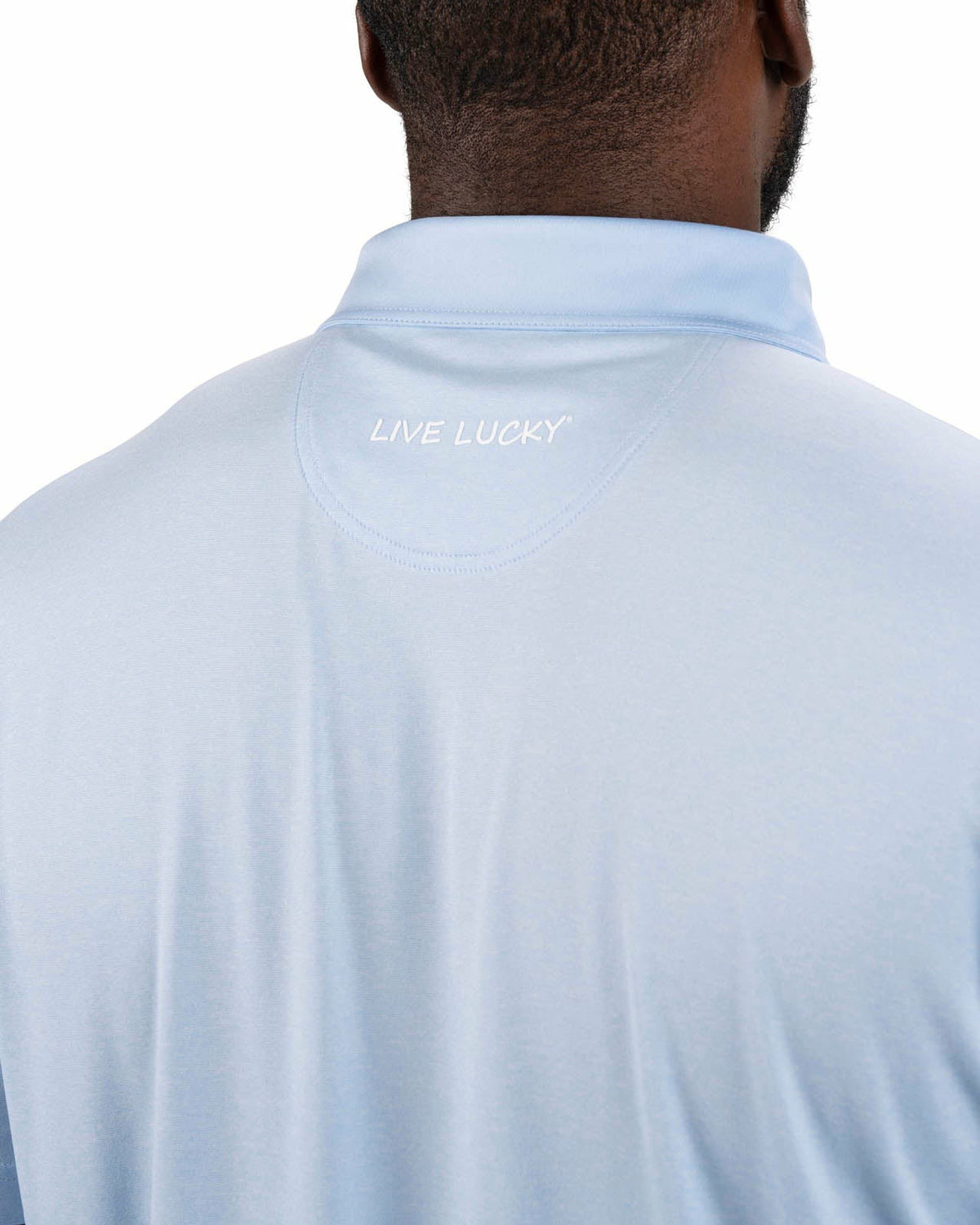 Black Clover Classic Men's Light Blue Golf Polo with Cooling & Breathability