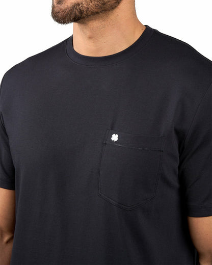 Black Clover Luxe Short-Sleeved Black Tee for Work or Play