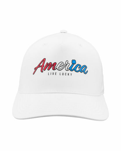 Black Clover Unisex Adjustable White USA Flag Patriotic Hat