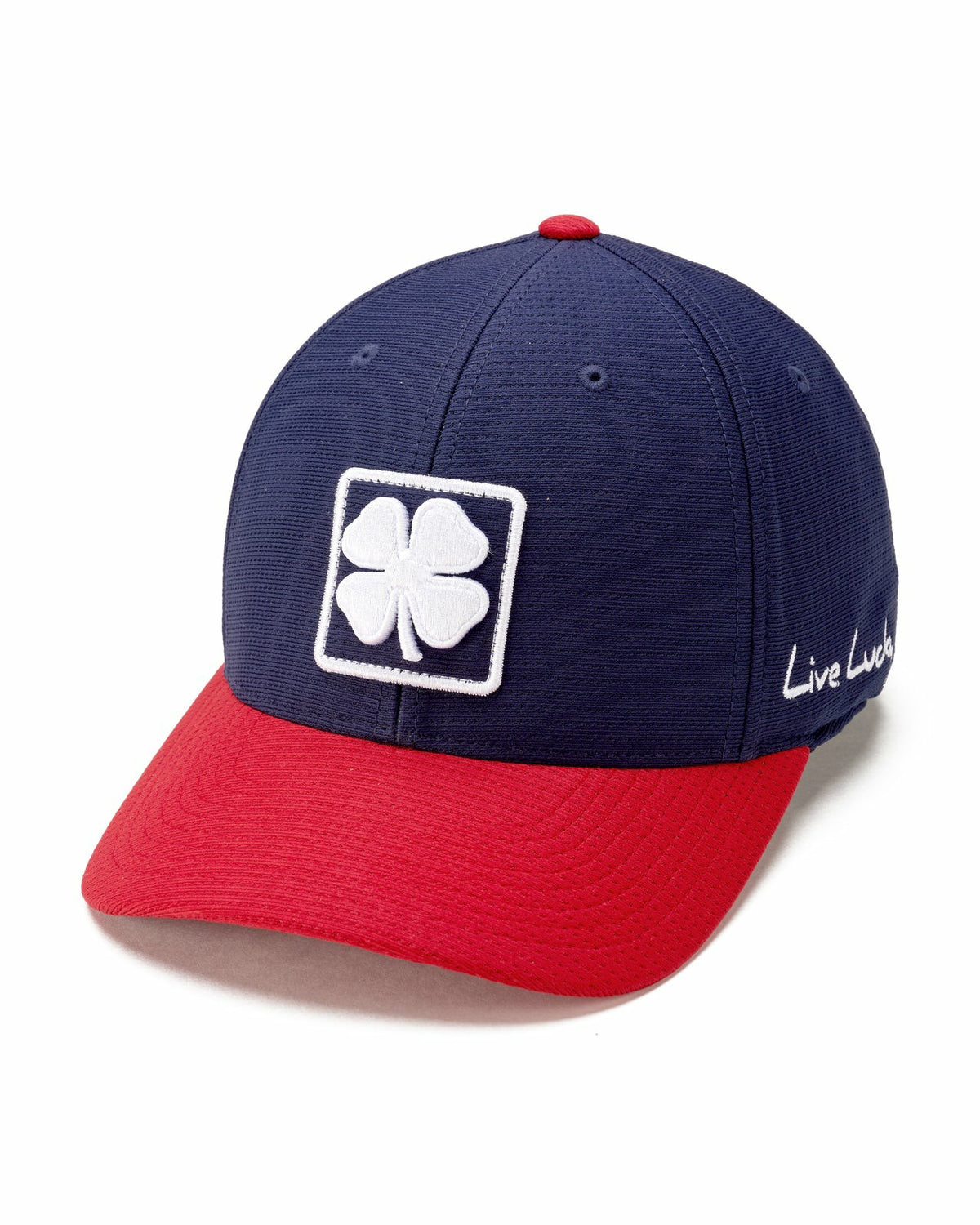 Black Clover Unisex Adjustable Red and Navy Hat with Embroidered Clover Logo
