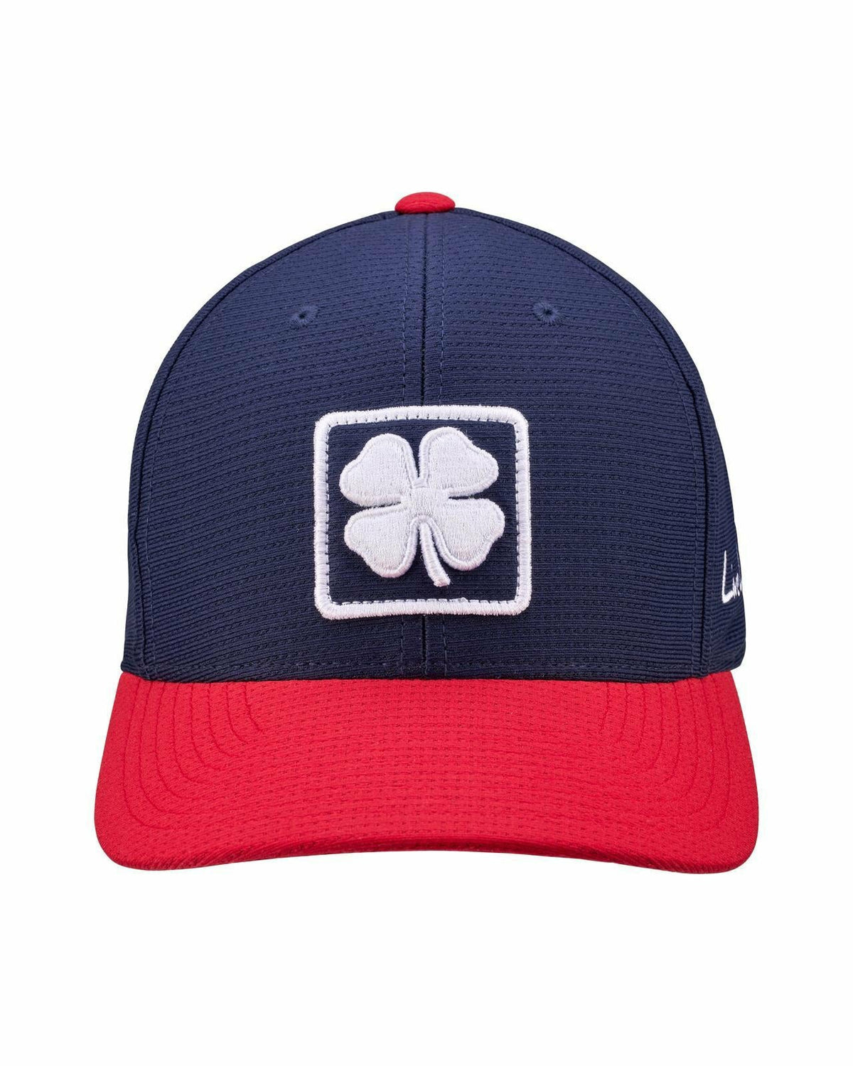 Black Clover Unisex Adjustable Red and Navy Hat with Embroidered Clover Logo