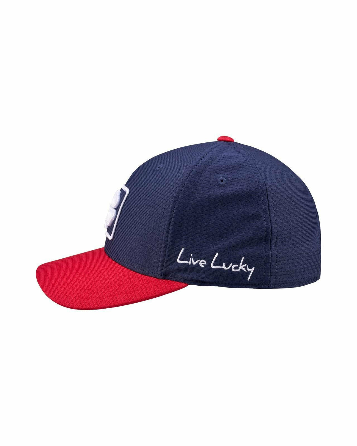 Black Clover Unisex Adjustable Red and Navy Hat with Embroidered Clover Logo