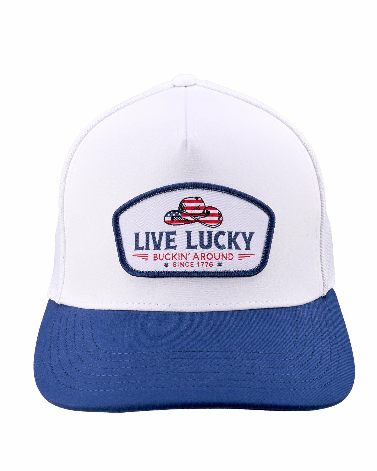 Black Clover Cowboy Themed Navy Golf Hat with White Mesh