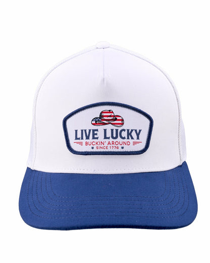 Black Clover Cowboy Themed Navy Golf Hat with White Mesh