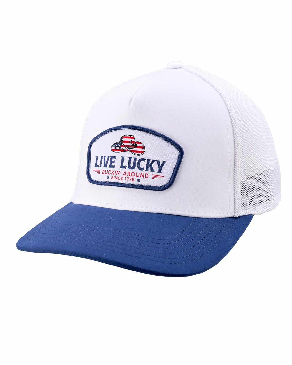 Black Clover Cowboy Themed Navy Golf Hat with White Mesh