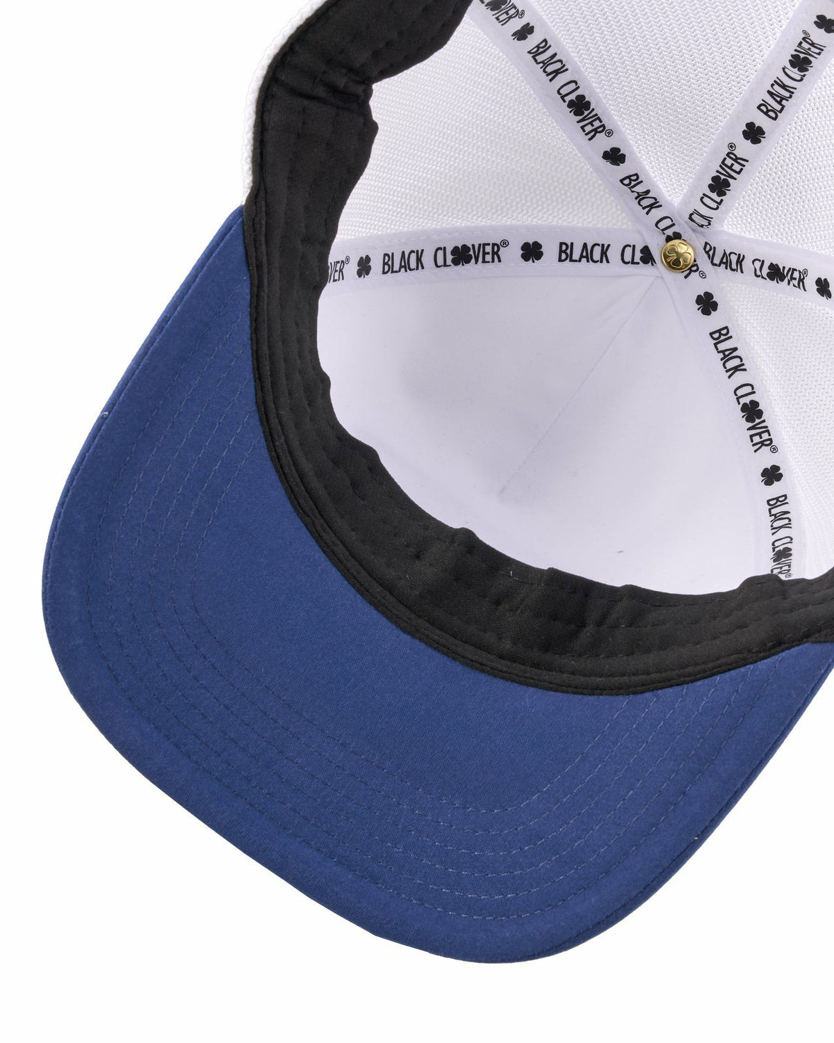 Black Clover Cowboy Themed Navy Golf Hat with White Mesh