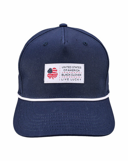 Black Clover Unisex Adjustable Navy USA Flag Patriotic Hat