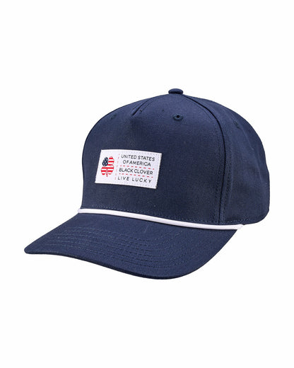 Black Clover Unisex Adjustable Navy USA Flag Patriotic Hat