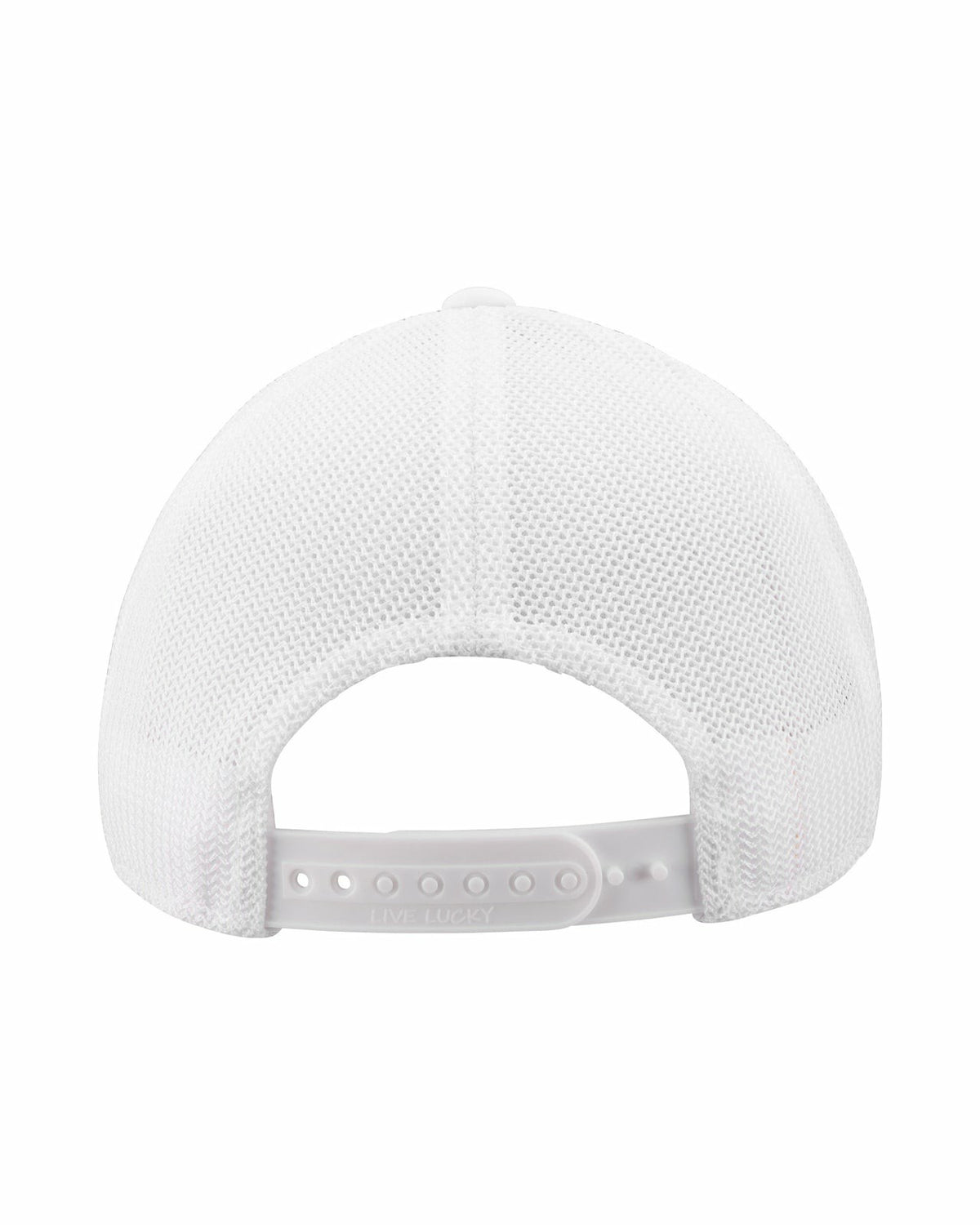 Black Clover White Mesh Golf Hat with Patriotic Clover Logo
