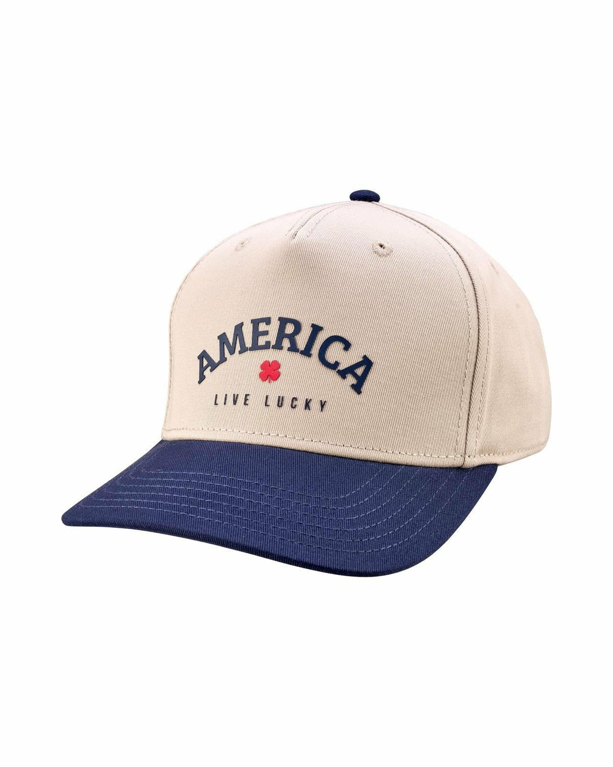 Black Clover Unisex Adjustable Navy and Tan USA Flag Patriotic Hat