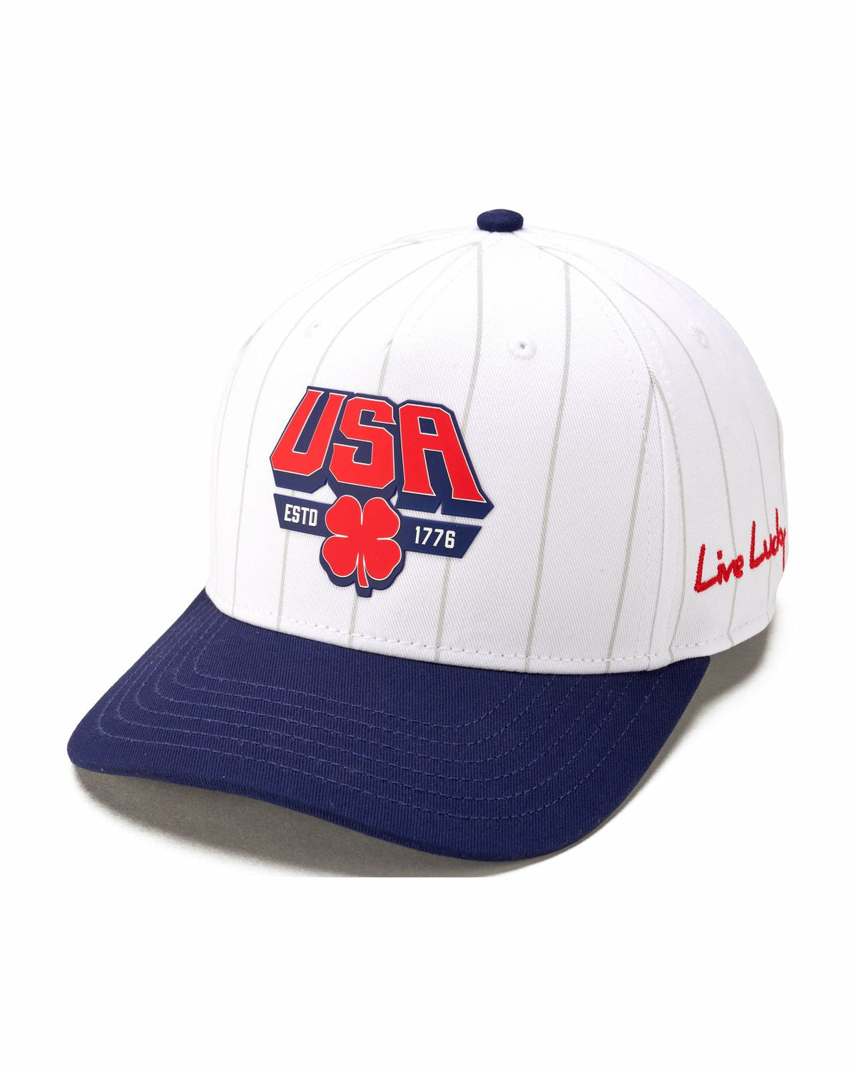 Black Clover Unisex Adjustable White USA Flag Patriotic Hat