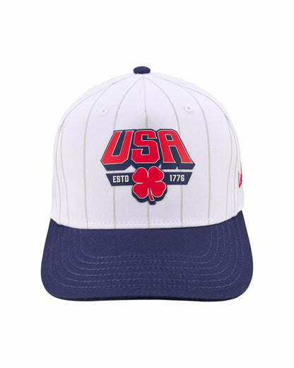 Black Clover Unisex Adjustable White USA Flag Patriotic Hat