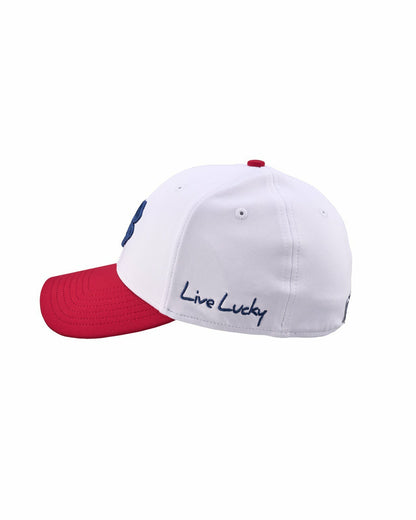 Black Clover Red, White, and Blue Premium Clover Hat for Golf and Lifestyle