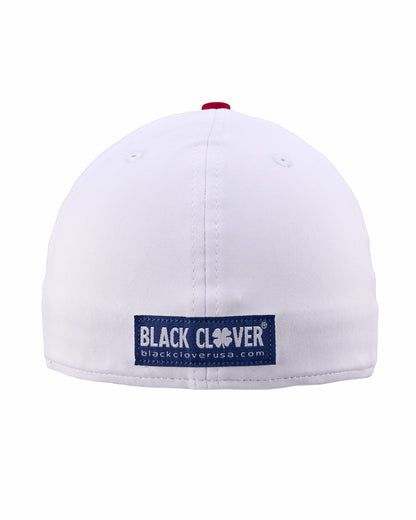 Black Clover Red, White, and Blue Premium Clover Hat for Golf and Lifestyle