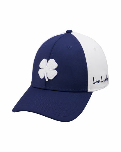 Black Clover White and Blue Premium Clover Hat for Golf and Lifestyle