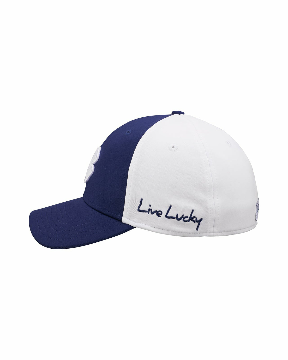 Black Clover White and Blue Premium Clover Hat for Golf and Lifestyle