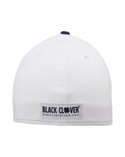 Black Clover White and Blue Premium Clover Hat for Golf and Lifestyle