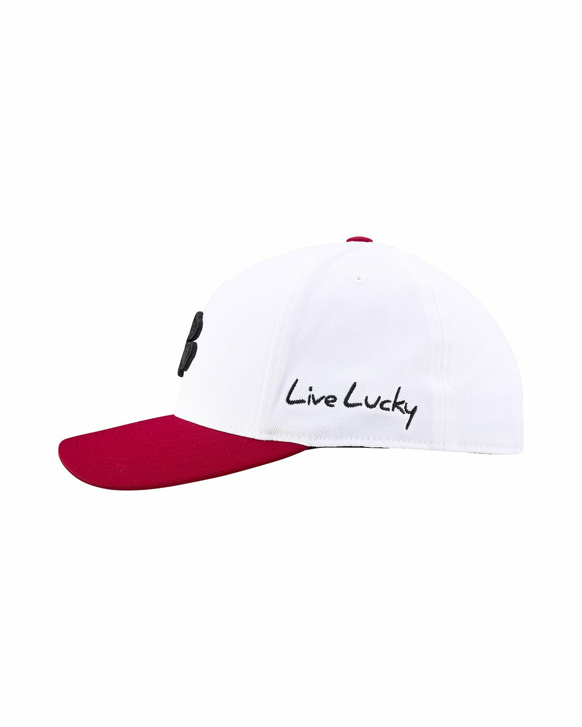 Black Clover Athletic Unisex White Snapback with Clover Patch for Golf and Lifestyle