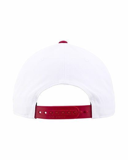 Black Clover Athletic Unisex White Snapback with Clover Patch for Golf and Lifestyle