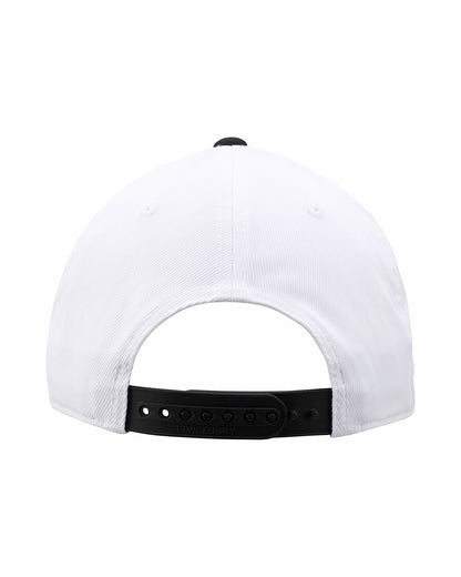 Black Clover Athletic Unisex White Snapback with Clover Patch for Golf and Lifestyle