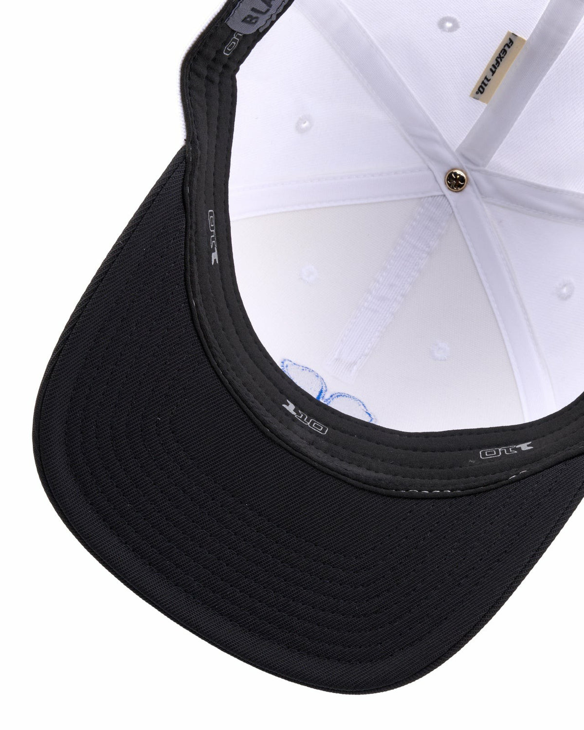Black Clover Athletic Unisex White Snapback with Clover Patch for Golf and Lifestyle