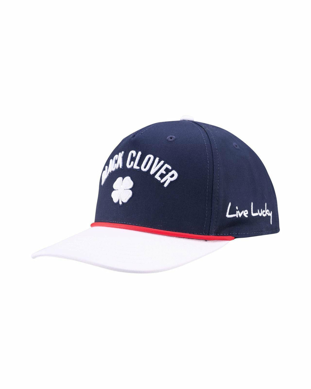 Black Clover Vintage-Inspired Patriotic Navy Hat with White Brim