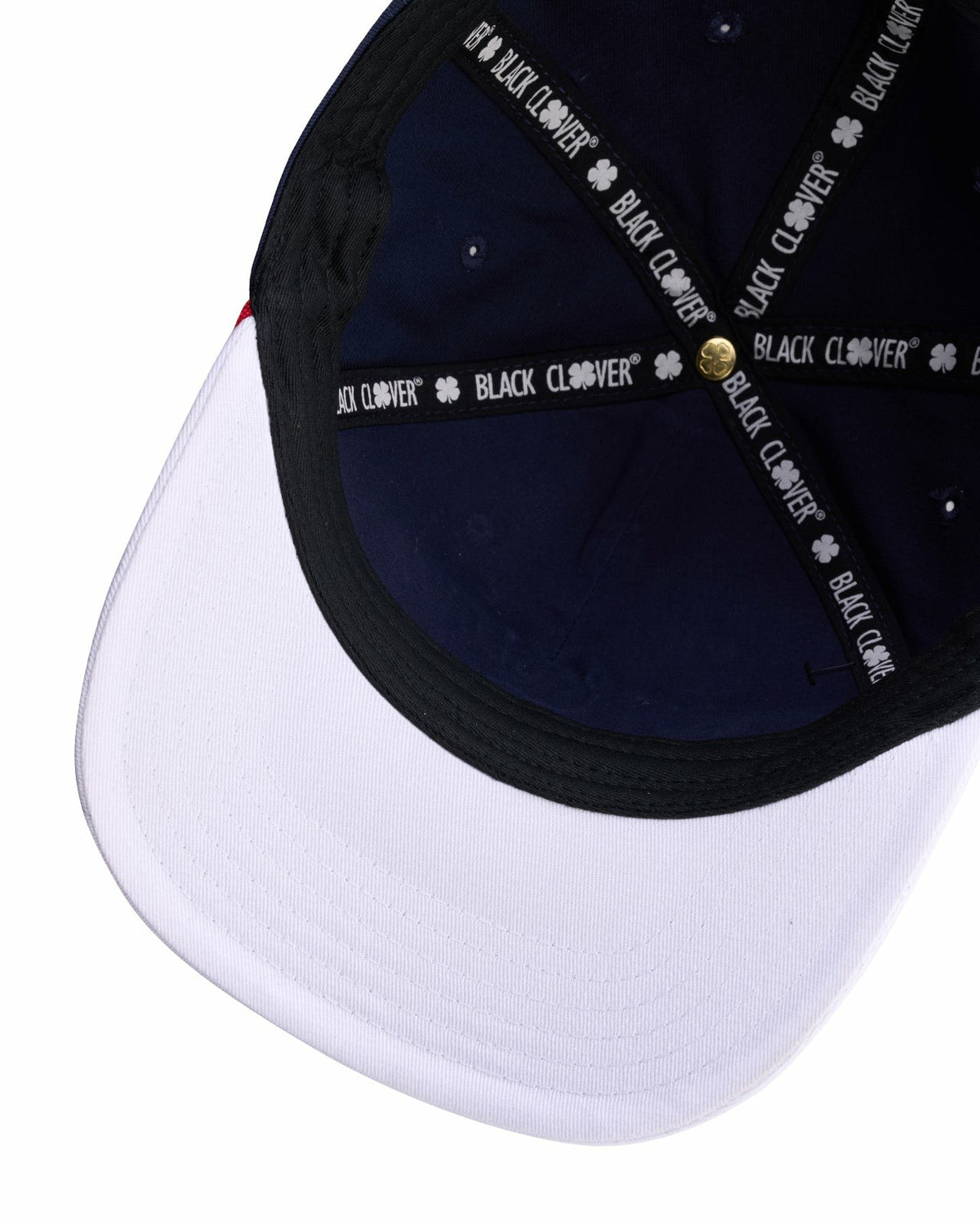 Black Clover Vintage-Inspired Patriotic Navy Hat with White Brim