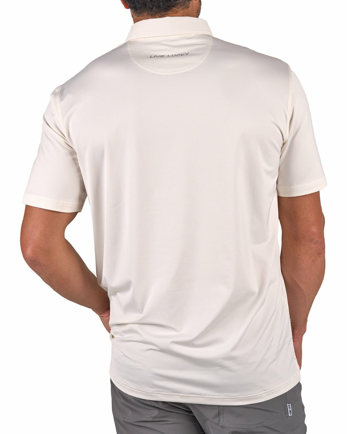 Black Clover Men's White Soft Performance Polo for Golf or Business