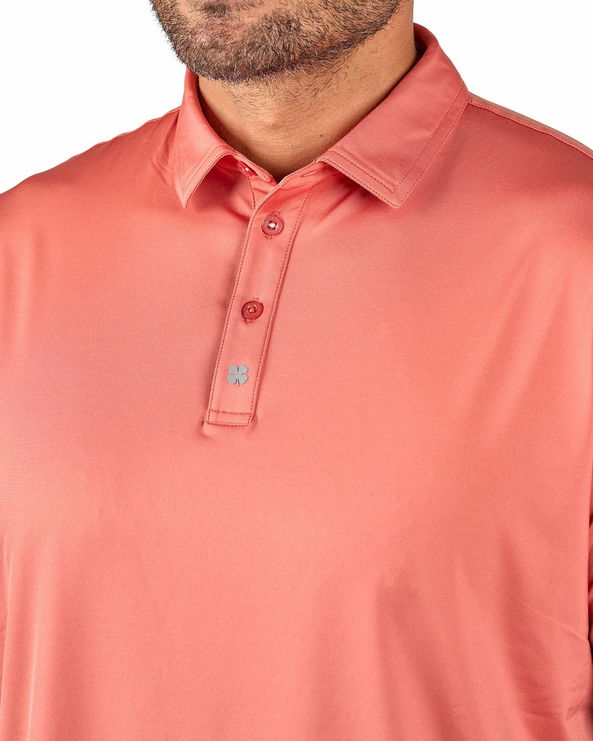 Black Clover Men's Red Soft Performance Polo for Golf or Business