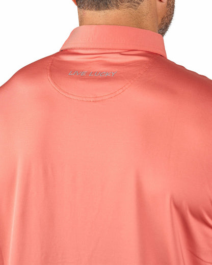 Black Clover Men's Red Soft Performance Polo for Golf or Business