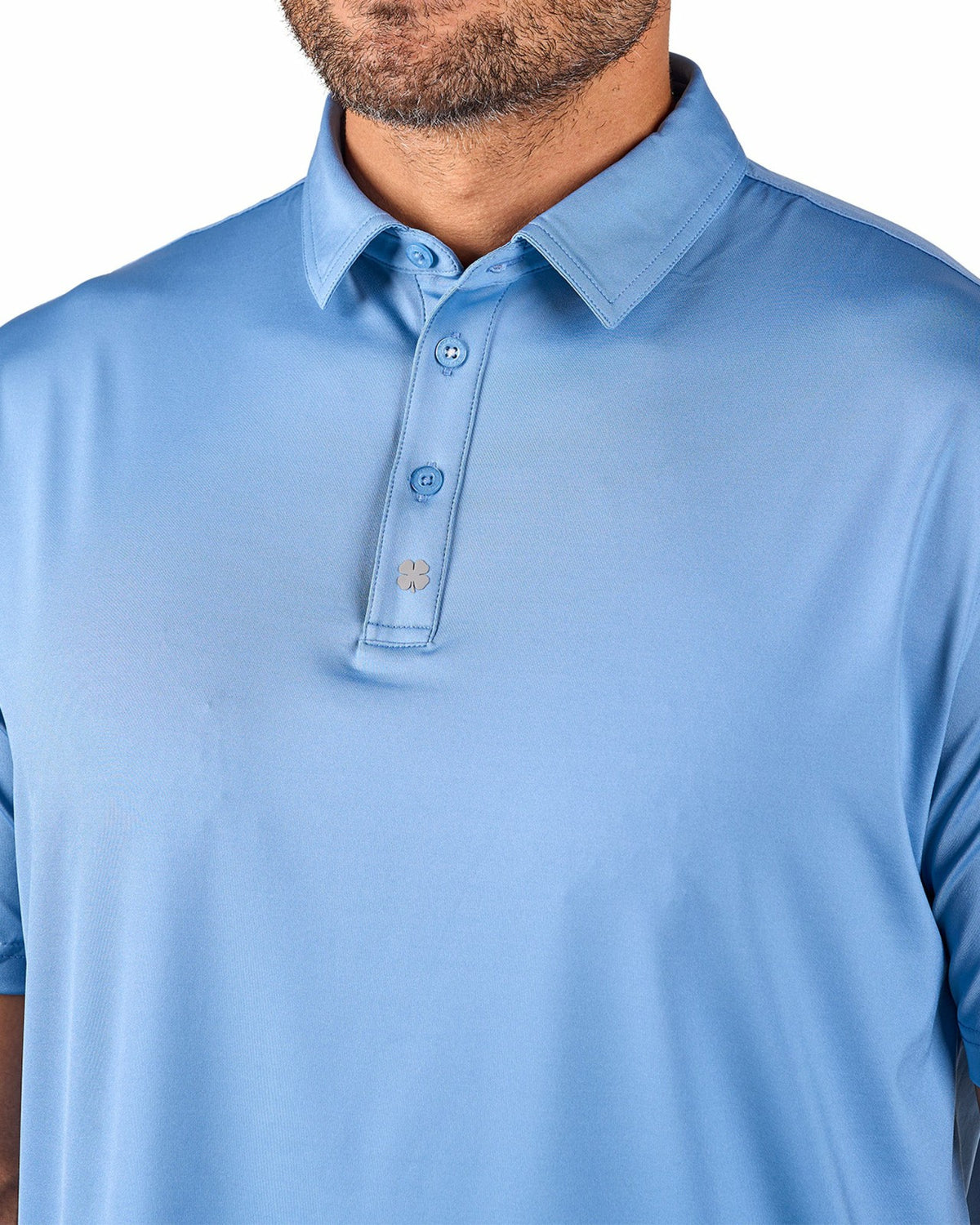 Black Clover Men's Blue Soft Performance Polo for Golf or Business