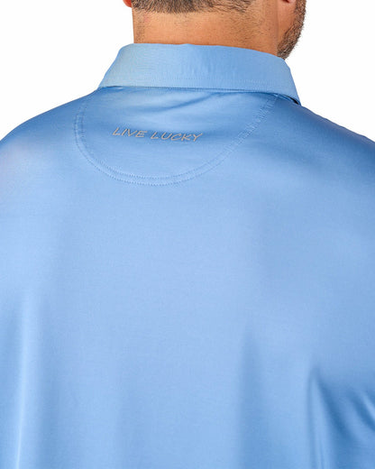 Black Clover Men's Blue Soft Performance Polo for Golf or Business
