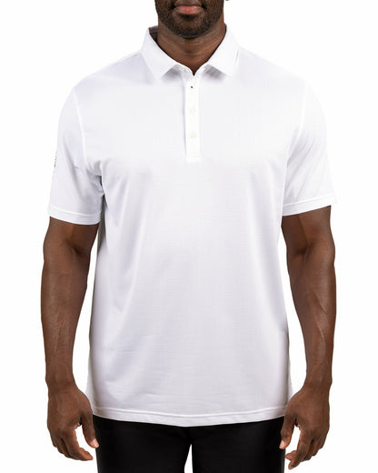 Black Clover Men's Sustainable White Polo for Golf & Business