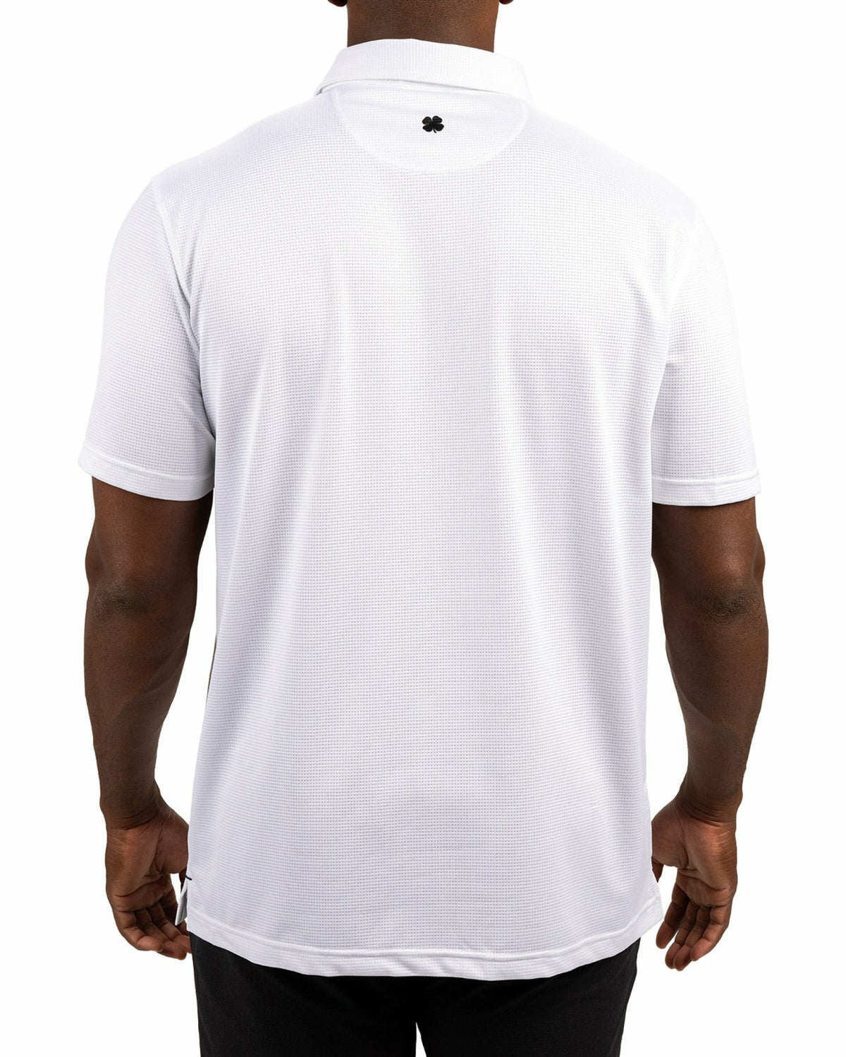 Black Clover Men's Sustainable White Polo for Golf & Business