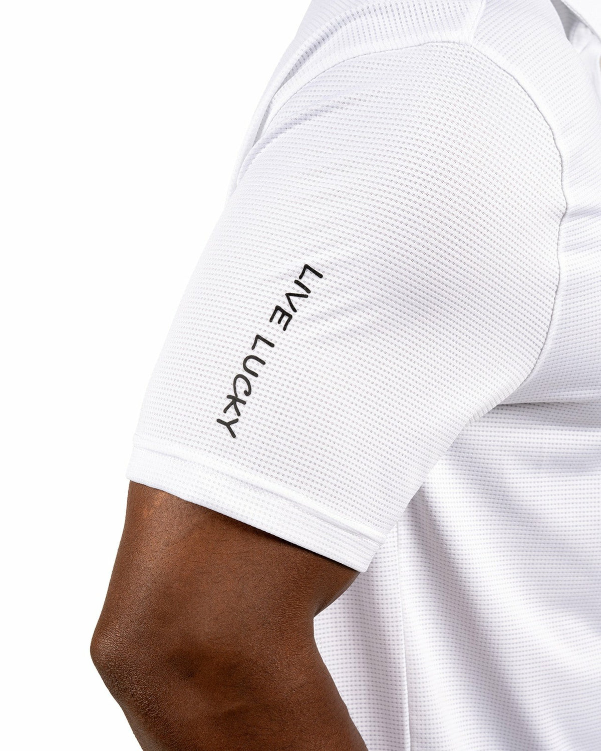 Black Clover Men's Sustainable White Polo for Golf & Business