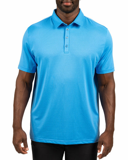 Black Clover Men's Sustainable Blue Polo for Golf & Business