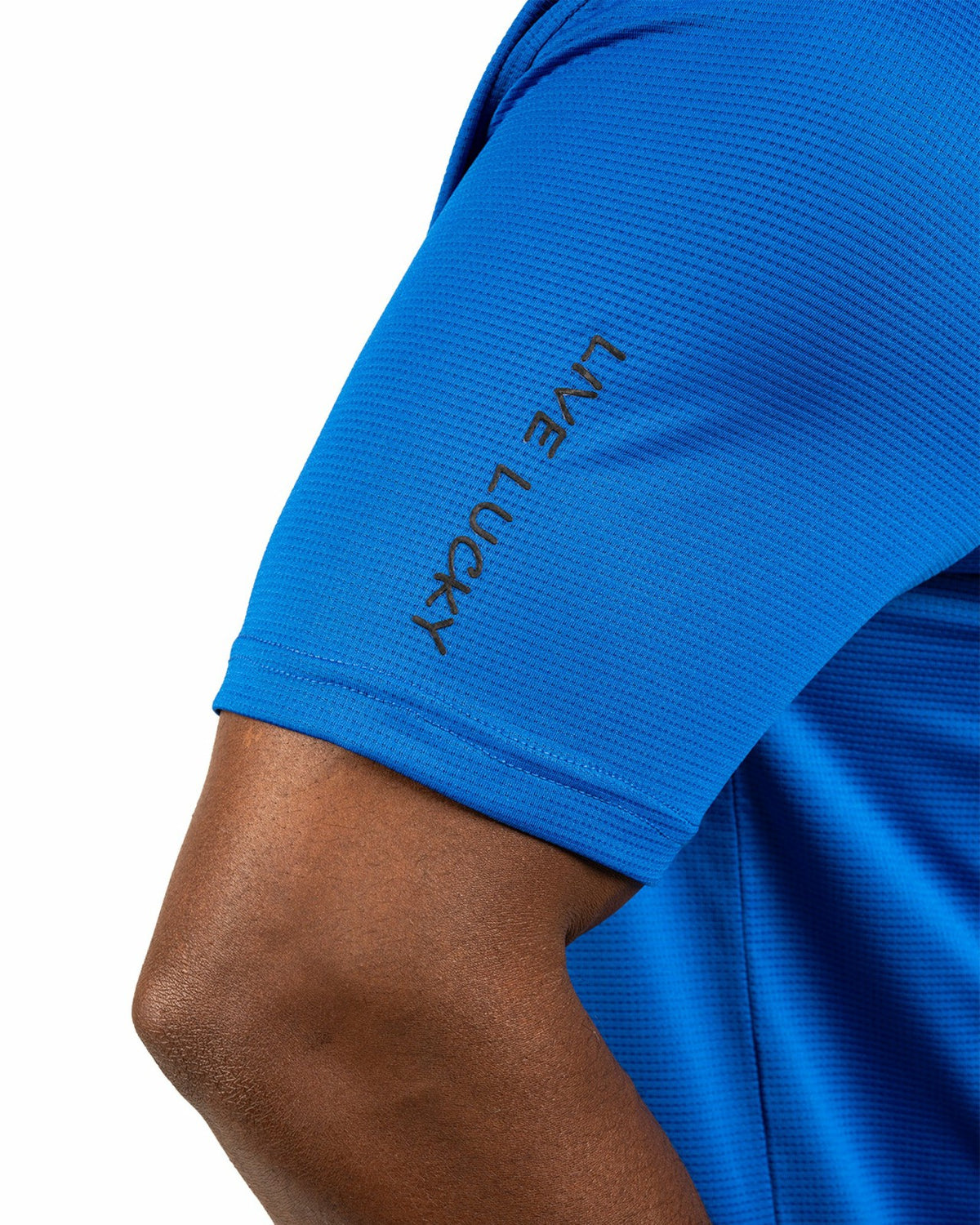 Black Clover Men’s Recycled Blue Polo with Stretch for Golf and Office Wear