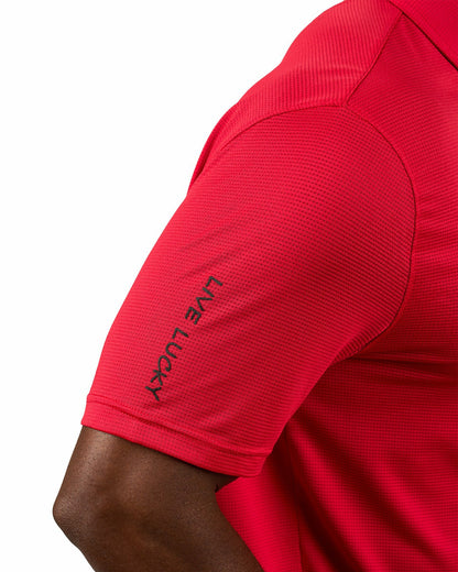 Black Clover Men's Sustainable Red Polo for Golf & Business