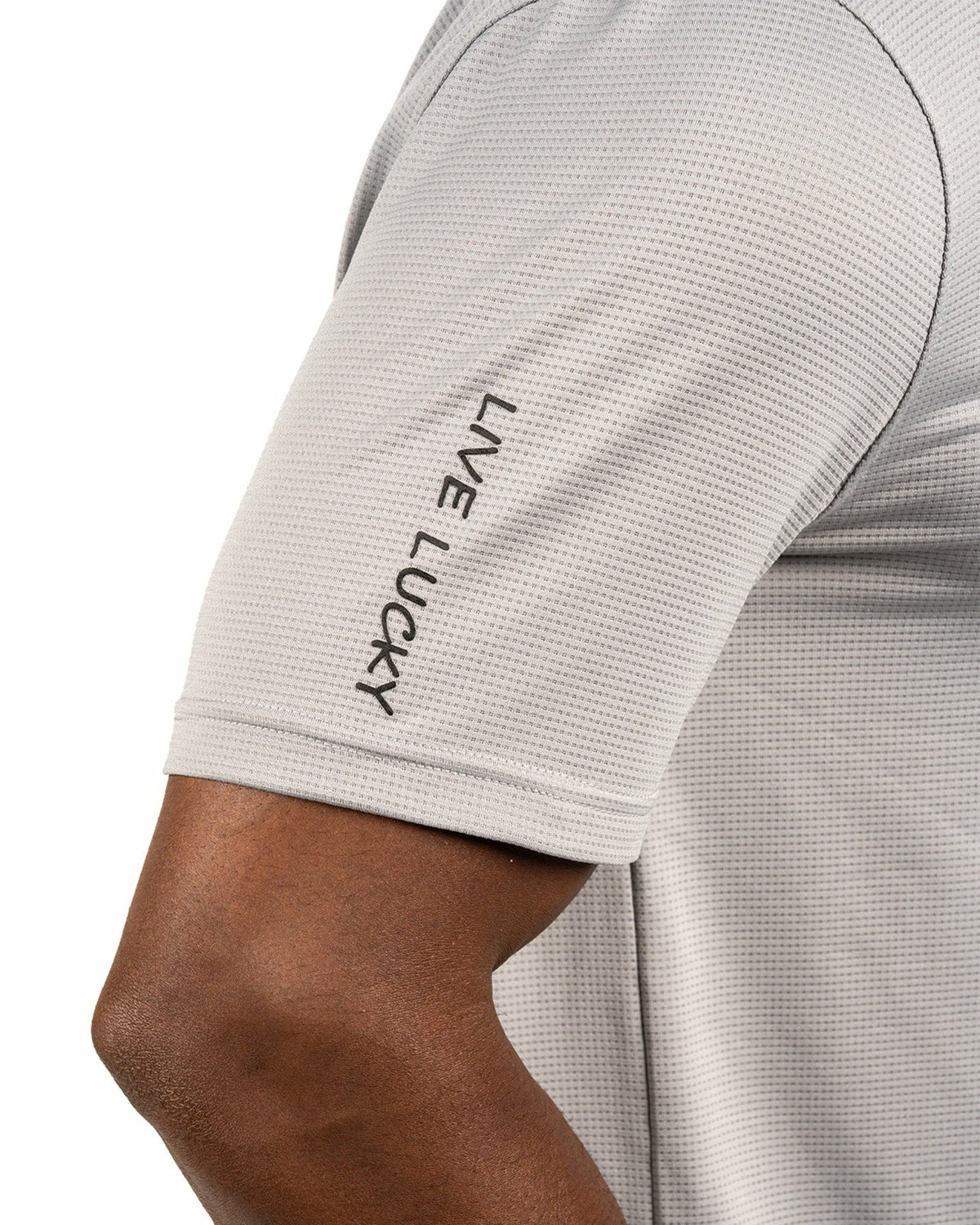 Black Clover Men's Sustainable Stretch Polo in Light Grey for Golf and Work